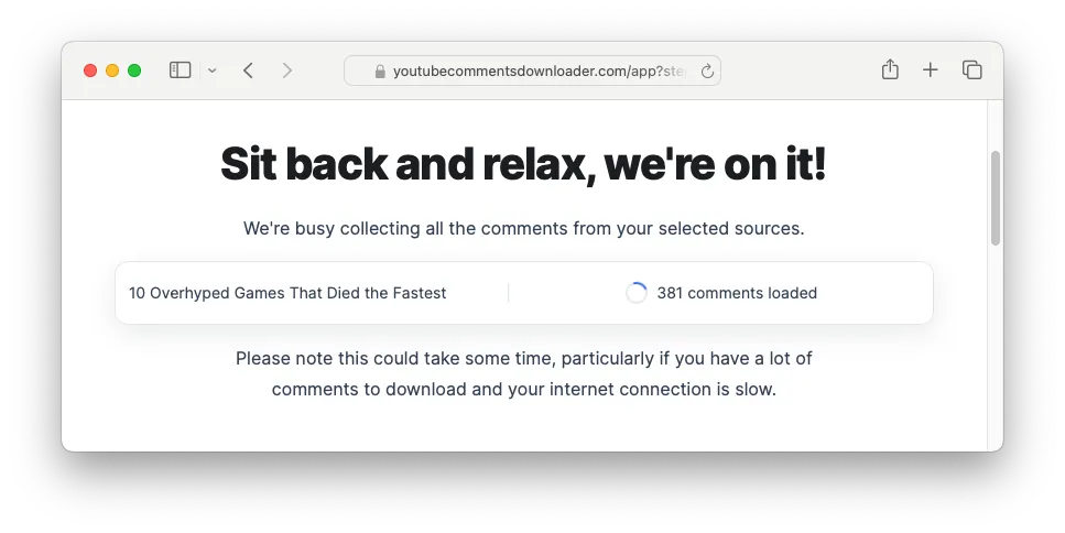 Export YouTube comments with a user-friendly tool