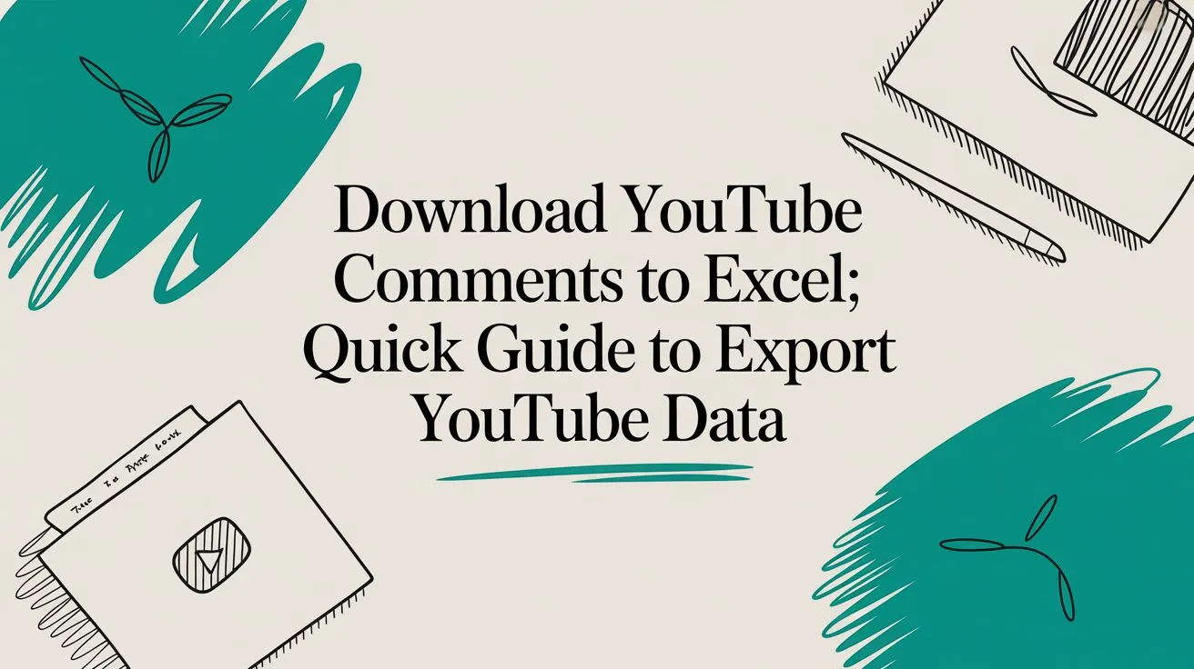 Download youtube comments to excel: Quick Guide to Export YouTube Data