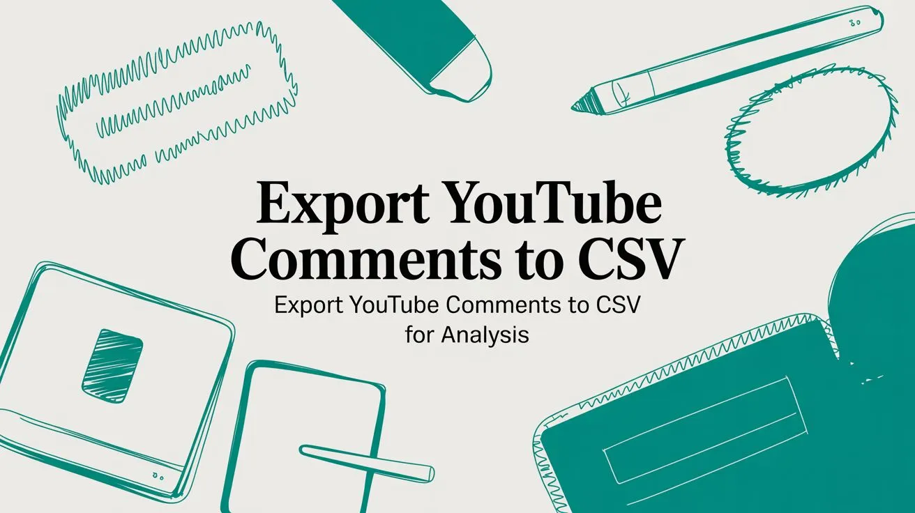 Export YouTube Comments to CSV: export youtube comments to csv for analysis