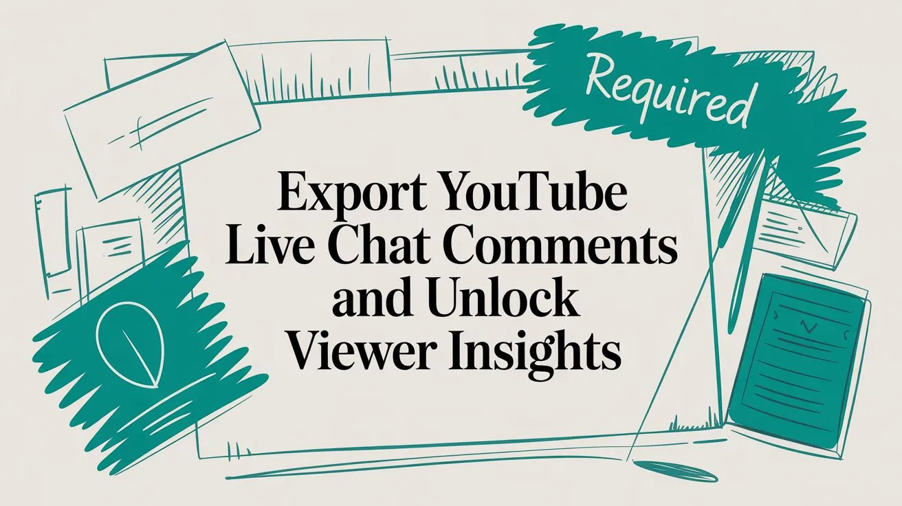 Export YouTube Live Chat Comments and Unlock Viewer Insights