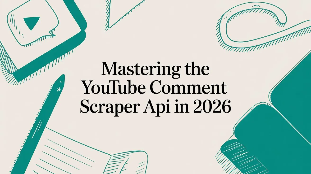 Mastering The YouTube Comment Scraper API in 2026