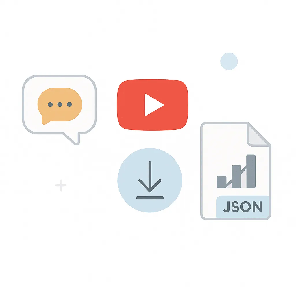 Export YouTube comments to CSV and JSON data formats
